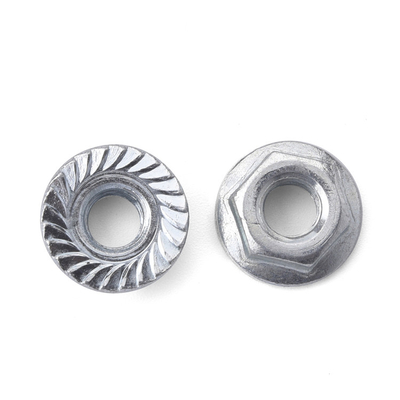 Оцинкованная гайка с шестигранной головкой из углеродистой стали Din 6923 Zinc White