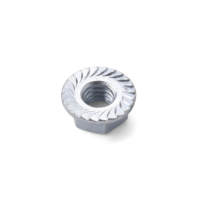 Оцинкованная гайка с шестигранной головкой из углеродистой стали Din 6923 Zinc White