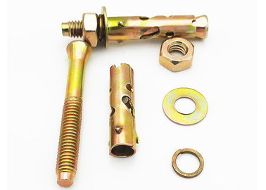 Желтый / белый цинковый якорь Anchor Bolt Antiskid Shark Fin Type M6 цинковый якорь