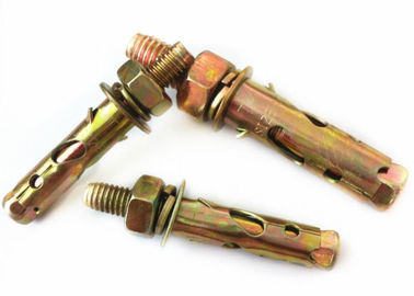 Желтый / белый цинковый якорь Anchor Bolt Antiskid Shark Fin Type M6 цинковый якорь