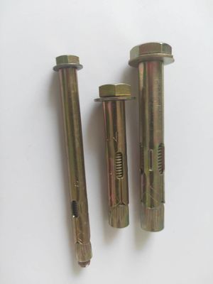 Цинк стали углерода анкерных болтов M24 рукава крепежных деталей 1/4 желтый