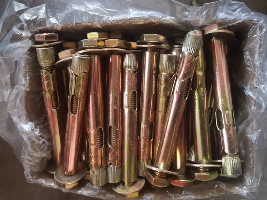 Цинк анкерного болта M24 рукава расширения UNC UNF наговора желтый покрыл