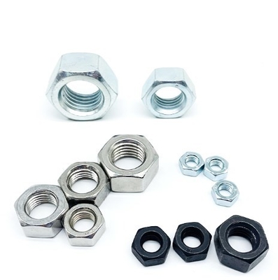 Оцинкованная гайка с шестигранной головкой из углеродистой стали Din 6923 Zinc White