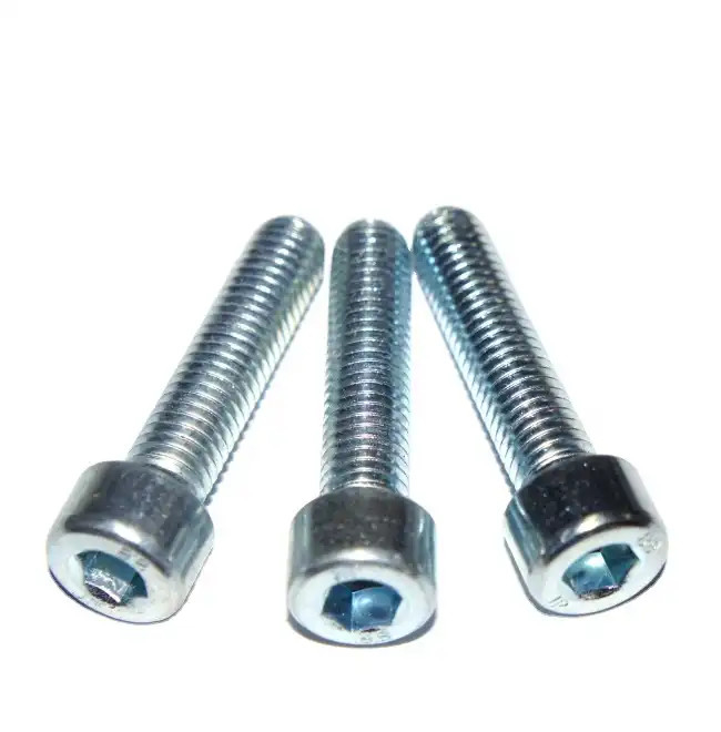 Крепления Hex Socket болт Углеродистая сталь белый цинк 8.8 класс полный нить DIN 912